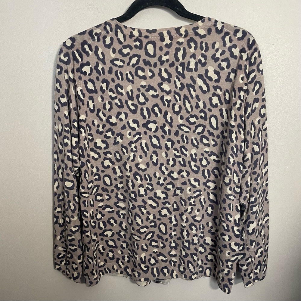Boden 100% wool Animal print button cardigan sweater - Picture 2 of 8